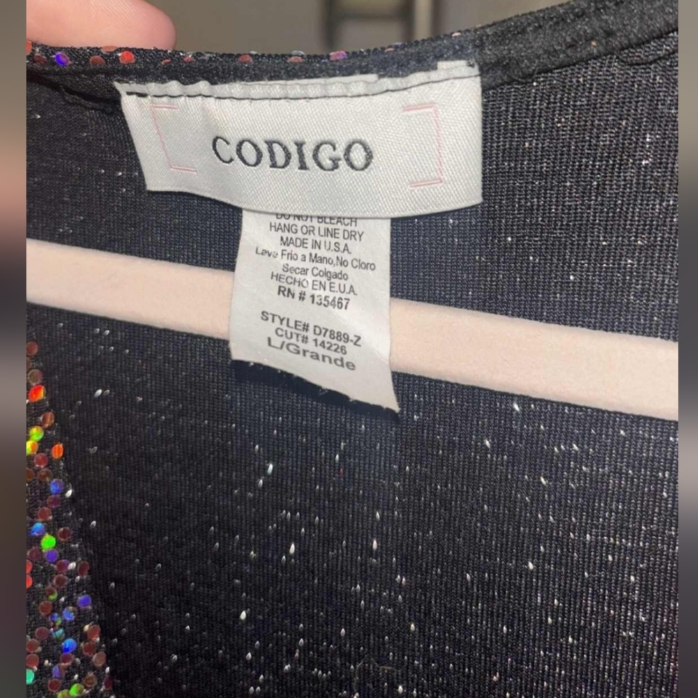 Size L Codigo Multicolored Sequined Midi Length Dress - Picture 6 of 7